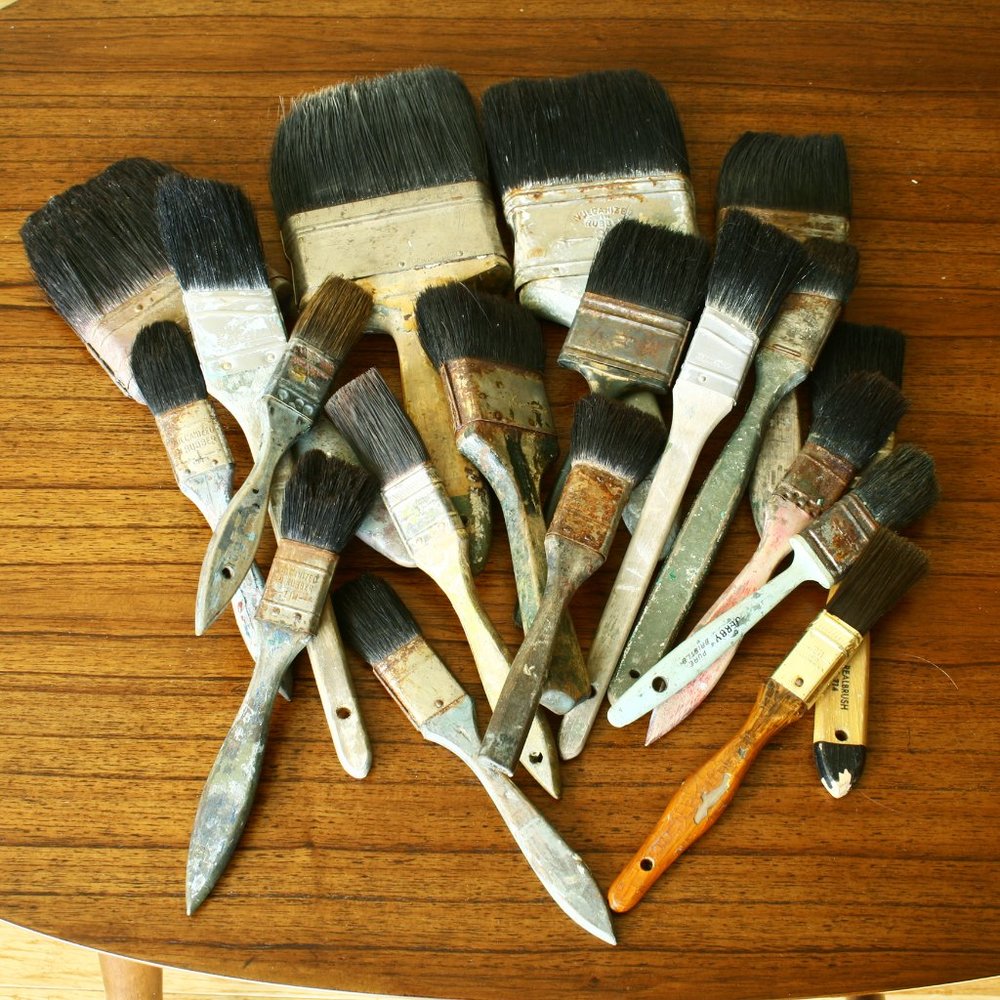 Pastel Used Paintbrushes